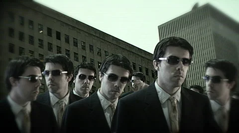 Mark Matrix agents city Stock Footage