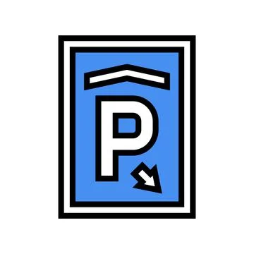 Mark parking color icon vector illustration 스톡 일러스트