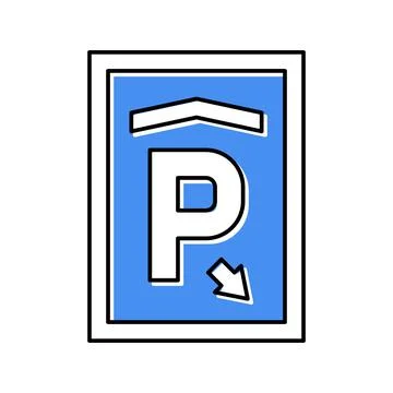Mark parking color icon vector illustration 스톡 일러스트