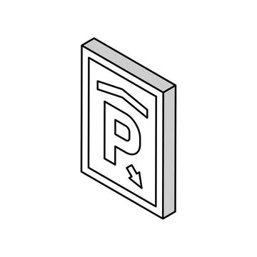Mark parking isometric icon vector illustration Illustrazione stock