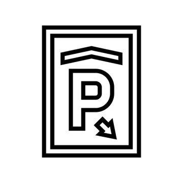 Mark parking line icon vector illustration 스톡 일러스트