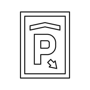 Mark parking line icon vector illustration Illustrazione stock