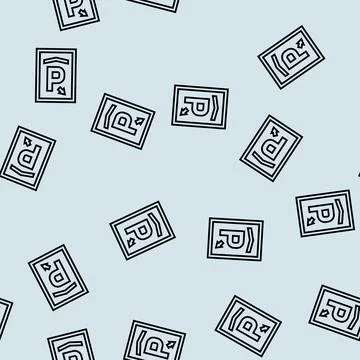 Mark parking line seamless pattern Illustrazione stock