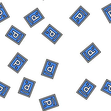 Mark parking vector seamless pattern 스톡 일러스트