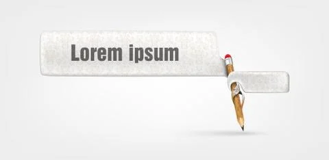 Mark of a pencil for text Stock Illustration
