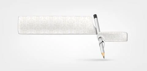 Mark of a pencil for text Stock Illustration