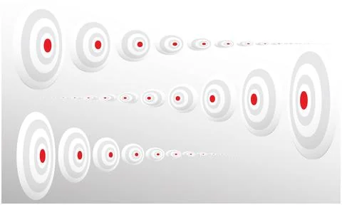 Mark of point in both direction to get a perfect aim Stock Illustration