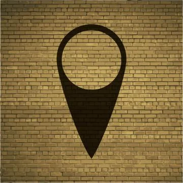 Mark pointer flat design with abstract background Illustrazione stock