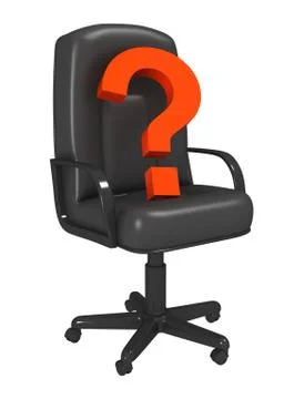 Mark of a question in an armchair Stock Illustration