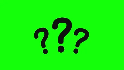 Mark question hand drawn animation on green screen Stock Footage 299814378