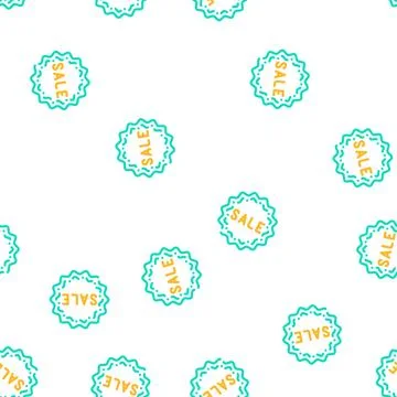Mark sale vector seamless pattern Stock Illustration