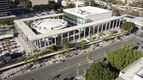 Mark Taper Forum Aerial Drone DTLA Downtown Los Angeles California USA Video stock 224920340