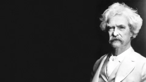 Mark Twain Animated Photo Stock Footage