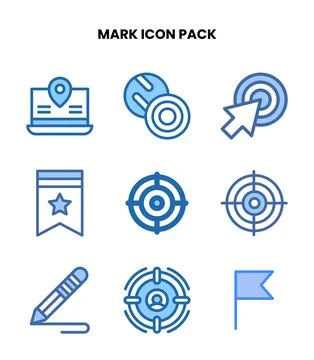 Mark Two Colour Icons Pack Stock Illustration