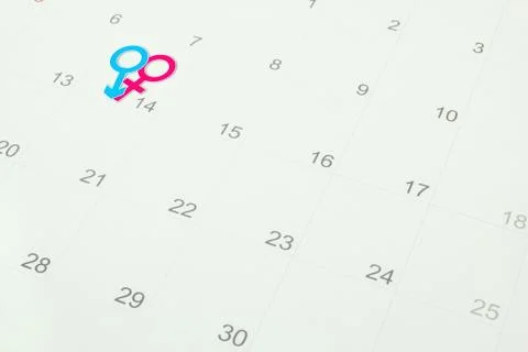 Mark for valentine's day Stock Photos