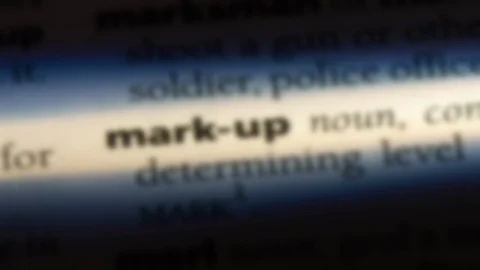 Mark-up word in a dictionary. Stock Footage 99563369