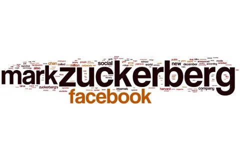 Mark Zuckerberg word cloud イラスト素材