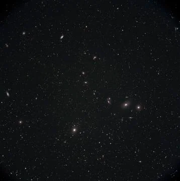 Markarian's Chain Galaxies. Stock Photos