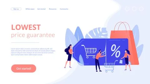 Markdown program concept landing page Stock Illustration