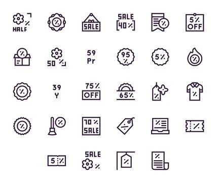 Markdown Vector Graphics featuring 28 Bold Line PIXEL Perfect 64x64 Designs Stockillustratie