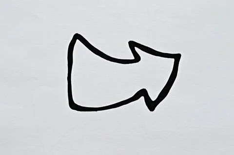 Marked arrow isolated on background. Stock Photos