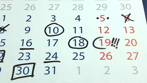 The marked calendar Stock Footage 81808878