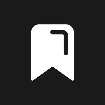 Marked content pixel dark mode glyph ui icon Stock Illustration