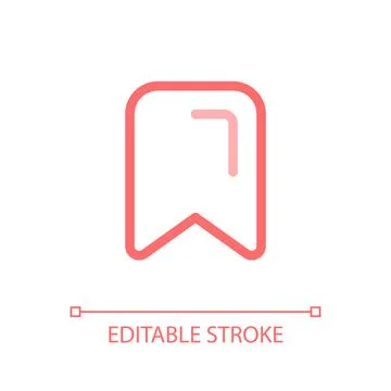 Marked content pixel perfect color linear ui icon Stock Illustration