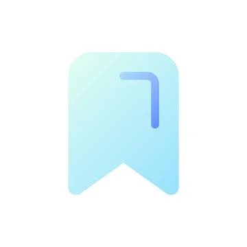 Marked content pixel perfect flat gradient two-color ui icon Illustrazione stock