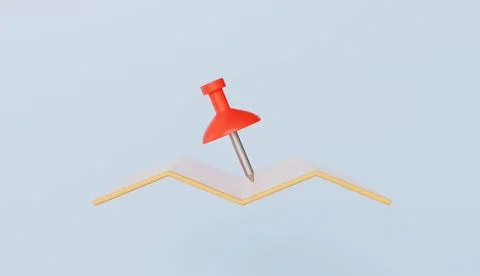 Marked location, destination symbol, map with pin icon, location tag concept Stock Illustration