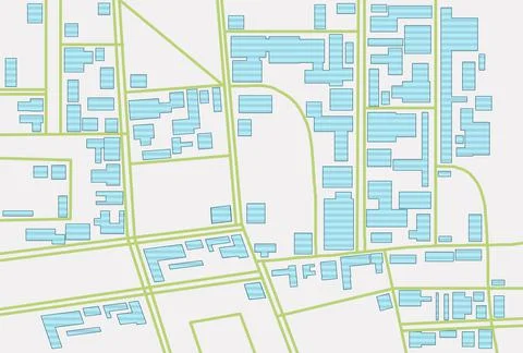 Marked territory on cadastral map, top view. Illustration Stock Illustration