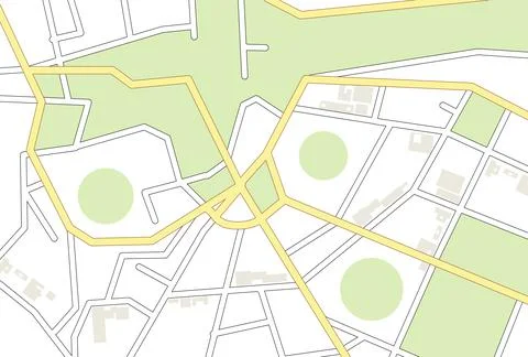 Marked territory on cadastral map, top view. Illustration Stock Illustration
