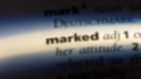 Marked word in a dictionary. Stock Footage 99563374