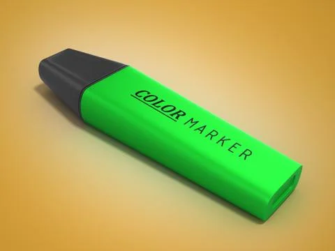 Marker 3d render isolated on a gradient background 스톡 일러스트