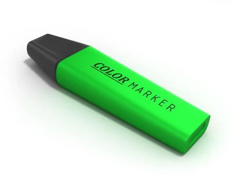 Marker 3d render isolated on a white background Illustrazione stock