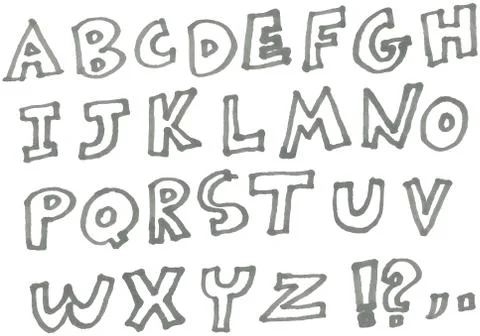 Marker alphabet Illustrazione stock