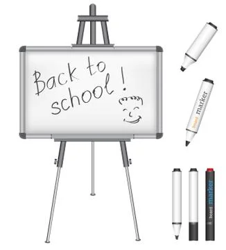 Marker board back to school Stock Illustration