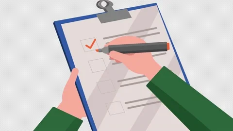 Marker Casual Checklist Animation Stock Footage 154356635