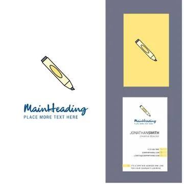 Marker  Creative Logo and business card. vertical Design Vector Illustrazione stock