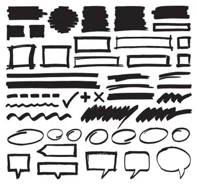 Marker Design Elements Stock Illustration