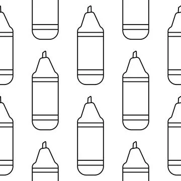 Marker draw write tool childrens pattern doodle Stock Illustration