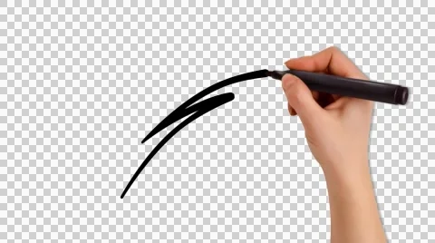 Marker drawings. Alpha channel Stock Footage 44213734