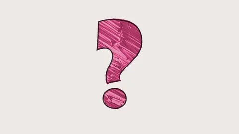 Marker drawn question mark Exclamation point sign animation on white background Stock Footage 82460999