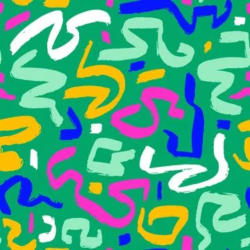 Marker drawn scribble abstract seamless pattern. Childish drawing. Hand dra.. 스톡 일러스트
