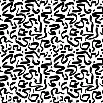 Marker drawn scribble square seamless pattern. Childish drawing. Hand draws.. 스톡 일러스트