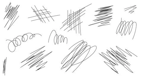 Marker drawn scribble vector. Childish drawing. Hand draws calligraphy swirls Stock Illustration