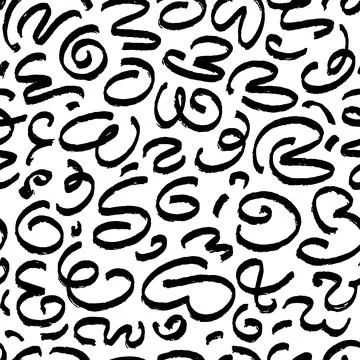 Marker drawn scribble vector seamless pattern. Childish drawing. Hand draws c 스톡 일러스트