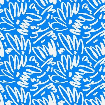 Marker drawn scribble vector seamless pattern. Childish drawing. Hand draws c 스톡 일러스트