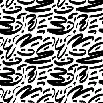 Marker drawn scribble vector seamless pattern. Childish drawing. Hand draws.. 스톡 일러스트