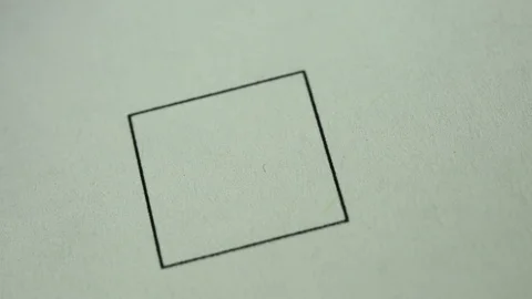 Marker draws a green check mark close up Stock Footage 124913605
